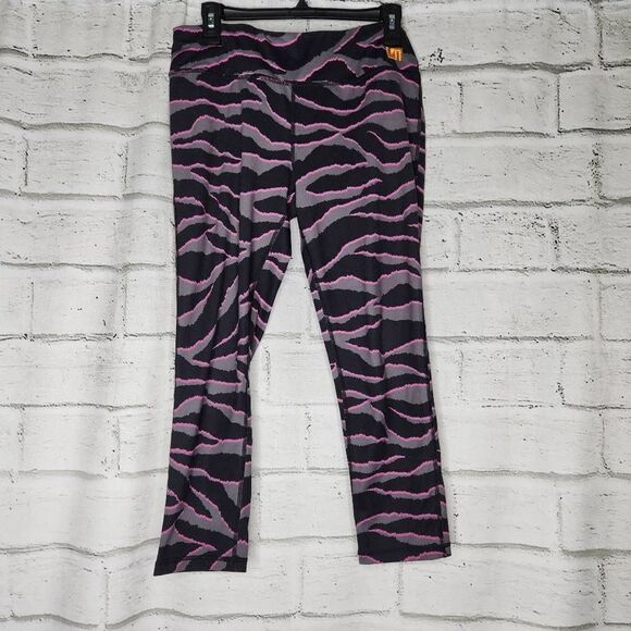 Loudmouth Animal Print Golf Stretch Pull On Leggings Pink Tarzan Medium - Picture 1 of 11